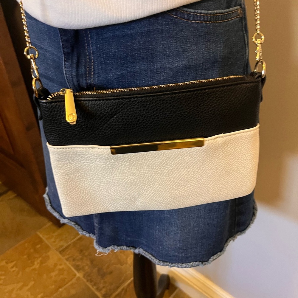 Chic Black and White Crossbody Bag